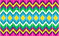 Seamless pattern repeating design with geometric shapes.