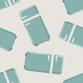 Seamless pattern with retro refrigerators on light background Royalty Free Stock Photo