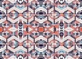 Seamless pattern Retro style with shapes and lines random in white background. Generative AI Royalty Free Stock Photo