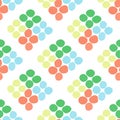 Seamless pattern with rhombus of circles on a white background Royalty Free Stock Photo