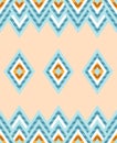 Seamless pattern of rhombuses in native american style. Royalty Free Stock Photo