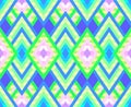 Seamless pattern of rhombuses in native american style. Royalty Free Stock Photo