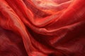 Seamless pattern of The rich red fabric, crinkled and creased