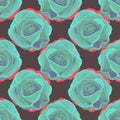 Seamless pattern of rose flowers. eps10 vector stock illustration Royalty Free Stock Photo