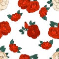 Seamless pattern with roses Royalty Free Stock Photo