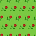 Seamless pattern with roses. Drawing by hand. Vector illustration.