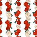 Seamless pattern with roses Royalty Free Stock Photo