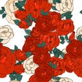 Seamless pattern with roses Royalty Free Stock Photo