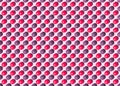 Seamless pattern of round sweets on a pink background