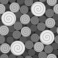 Seamless pattern with round swirls.