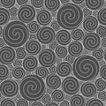 Seamless pattern with round swirls. Vector background.