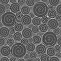 Seamless pattern with round swirls. Vector background.