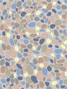 Seamless pattern with rounded small stones of light tones.