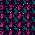 seamless pattern with Rowan leaves