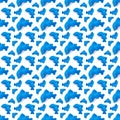 Seamless pattern of rubber toy blue whale Royalty Free Stock Photo