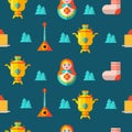 Seamless pattern. Russian souvenir. Vector illustration