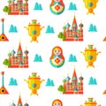 Seamless pattern. Russian souvenir. Vector illustration