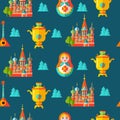 Seamless pattern. Russian souvenir. Vector illustration