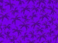 Seamless pattern with 80s style pixelated palm trees. 8-bit tropical jungle. Palm trees in pixel art style. Design for print,