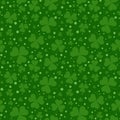 Seamless pattern with Saint Patricks shamrock leaves