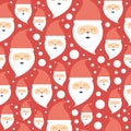 Seamless pattern with Santa Claus.