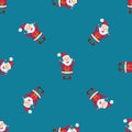 Seamless pattern with Santa Claus