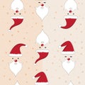Seamless pattern of Santa hats
