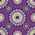 Vector seamless background. Saturated bright abstract flowers for textile design, beautiful greeting cards and wrapping