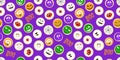 Seamless pattern on with scary faces. Background for Halloween. All Saints Day treat Royalty Free Stock Photo