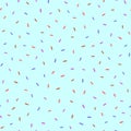 Seamless pattern with scattered coloured donut glaze. Cute vector illustration for children. Royalty Free Stock Photo