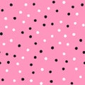 Seamless pattern with scattered small dots. Simple girly print.
