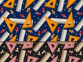 Seamless Pattern School Materials, Back to School background collection.Vector Illustration Royalty Free Stock Photo