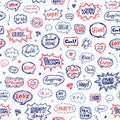 Seamless pattern in school style Royalty Free Stock Photo