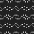 Seamless pattern with scissors and combs .