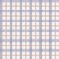 Seamless pattern Scottish cage. Beige and light blue check.