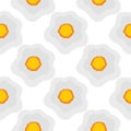 Seamless pattern of scrambled eggs in pixel style