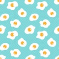 Seamless pattern with scrambled eggs