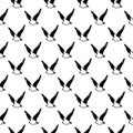 Seamless pattern with sea gulls on a white background.