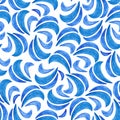 Seamless pattern sea waves watercolor five