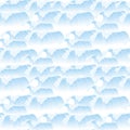 Seamless pattern with sea waves on a white background. Royalty Free Stock Photo