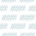 Seamless pattern with sea waves on a white background in the sty Royalty Free Stock Photo