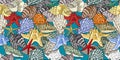 Seamless pattern with seashells. Excellent print for greeting cards, clothes and gift box