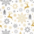 Seamless pattern, seasons greetings background Royalty Free Stock Photo