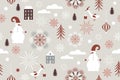 Merry Christmas seamless pattern Royalty Free Stock Photo