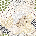 Seamless pattern of seeds. Kitchen, cooking print Royalty Free Stock Photo