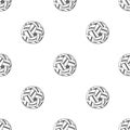 Seamless pattern with Sepak Takraw