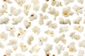 Seamless pattern of a set of popcorn grains Royalty Free Stock Photo