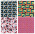 Seamless pattern. Set of rhombus modern stylish texture. Repeating colored square abstract background. Vector illustration Royalty Free Stock Photo