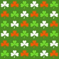 Seamless pattern with shamrocks Royalty Free Stock Photo