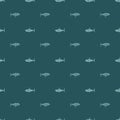 Seamless pattern shark on teal background. Small texture of marine fish for any purpose